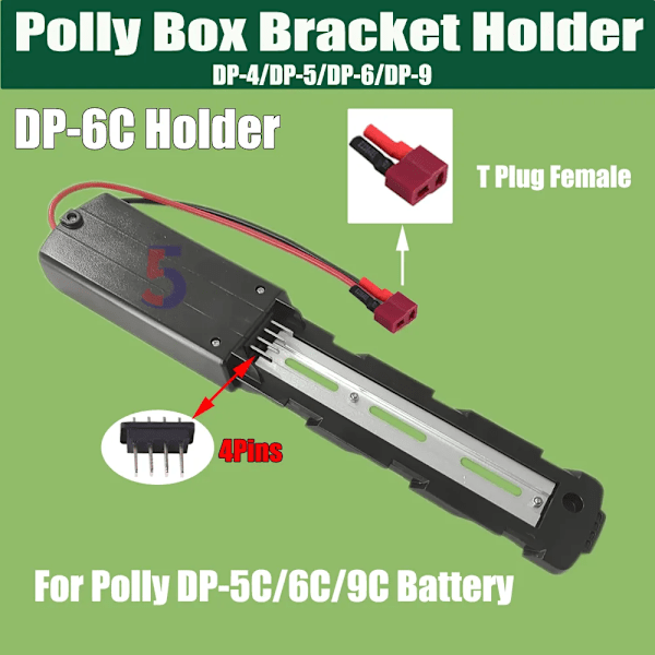 Ebike Polly Batteri Bottenbas Fäste Hållare Polly Monteringsplatta 4Pins 5Pins För Polly DP-5/DP-6/DP-9 Super 73 Hållare Bärare