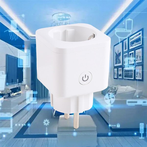 XJ-EU-stik 16A med Graffiti Wifi Smart Socket U-stik Fjernbetjening Timer Tænd/Sluk-kontakt