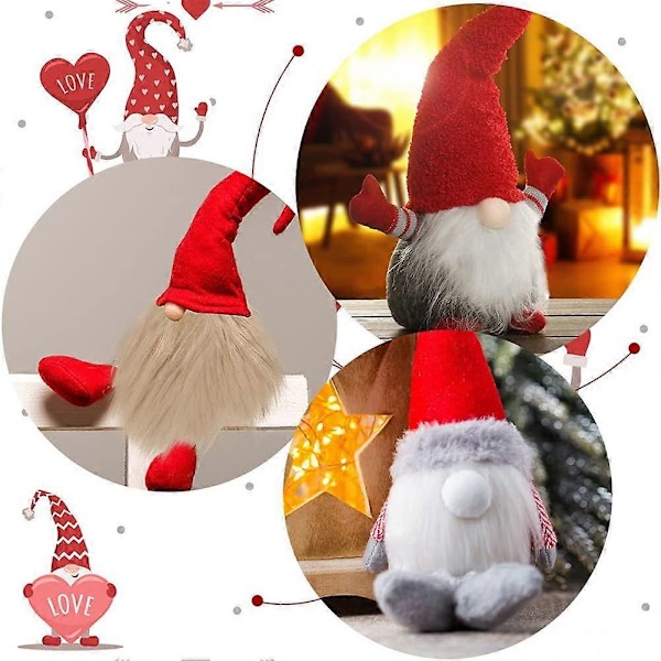 XJ-Paket med 30 tomteskägg, förklippta tomteskägg för hantverk, DIY-tomtedockor, julcosplay_v (YJD)