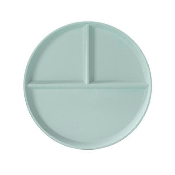 Plate with 3 Compartments Round Plastic Dinner Plates