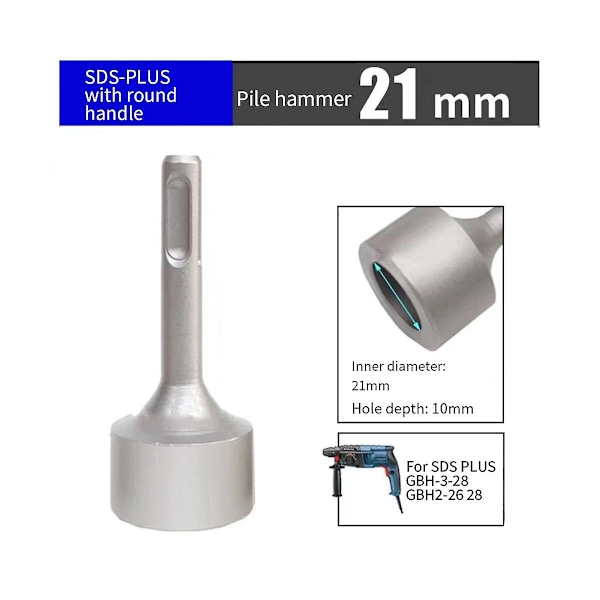 XJ-Sds Plus Jordspettsdrivare För Borrhammare Metall, Jordspettsbits Drivhylsa För Gbh-3