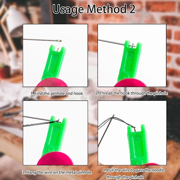 Random Color Automatic Needle Threader - Quick Plastic Threading for Hand Sewing, Embroidery & Cross Stitch, Crafts, Universal Compatibility