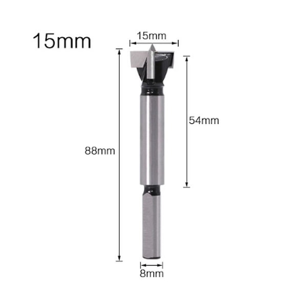 XJ-Five Industriell Karbid Träbearbetningsborrar Med Triangulära Skaft Innehåller 12 Mm, 15 Mm, 17 Mm