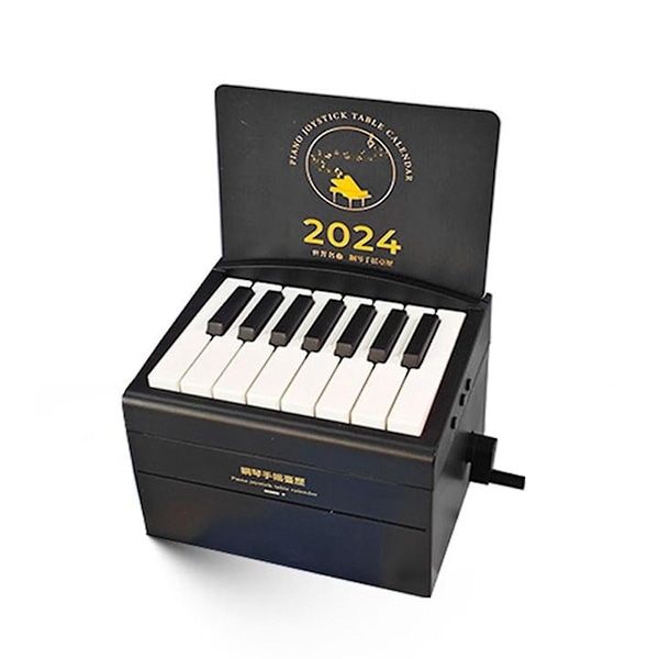 XJ-Spilbart Klaver Bordkalender For 2024, Timer Kalender For 2024, 3d Notesblok Kalender, 52 Verdensberømte