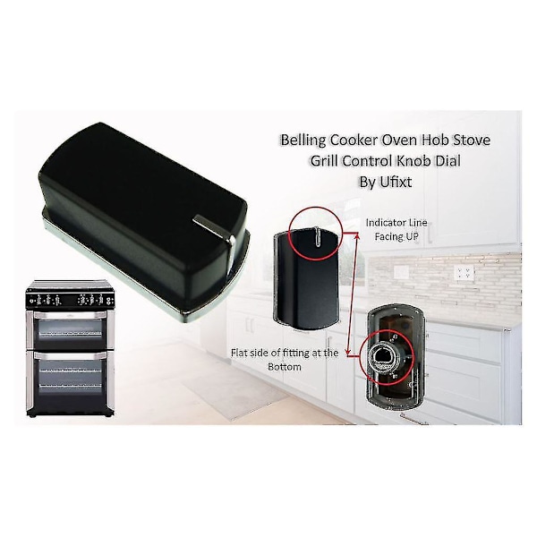6 X Belling Komfur Ovn Kogeplade Grill Kontrolknap Drejeknap 083240900