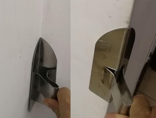 Verktøy for 90° utvendig hjørne i rustfritt stål – for gipsplastering, perfekt bøyevinkel