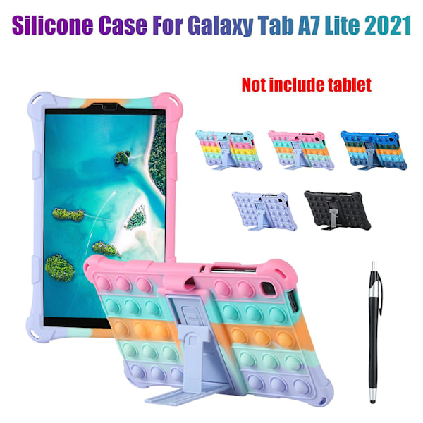 XJ-Tabletveske for Tab A7 Lite 2021 8.7 Tommer T220 T225 Tabletveske Stativ med Penn for Kontor(b)