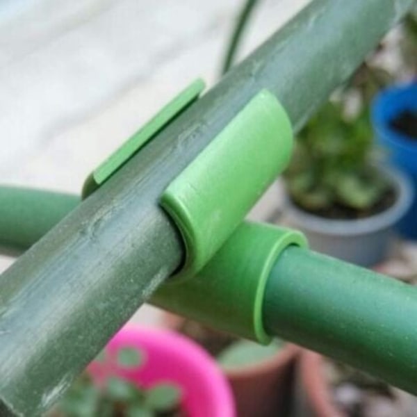 Klämma för tomatburar Växtstöd för växter Växtpinnar Set med 50 universella trädgårdsklämmor (16mm Cross Clips)