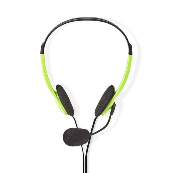 XJ-PC headset | On-Ear | Stereo | 2x 3,5 mm | Vikbar Mikrofon | Grön