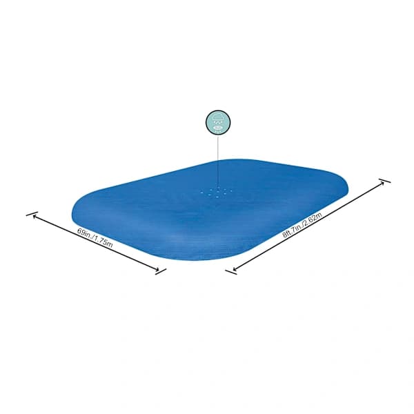 Poolskydd för familjepool - 2,6 m x 175 cm x 51 cm, Blå