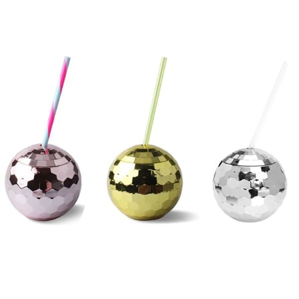 XJ-580 ml Unika discobollmuggar med sugrör