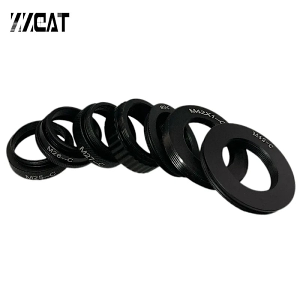 M25 M26 M27 M31 M32 M42 - C-mount 25,4 mm CCD-kameran sovitinrenkaat mikroskoopin objektiivilinssien sovitinrengas