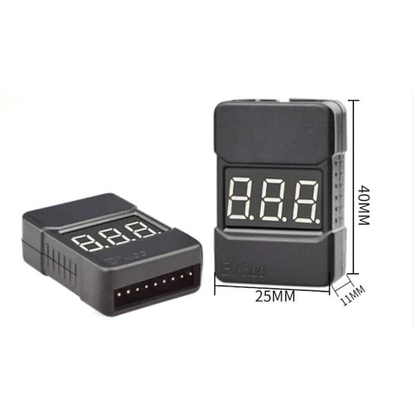 2st Batterispänningsmätare Testare Lipo VIT Vit[XJ]
