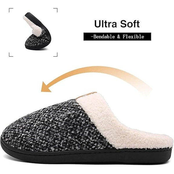XJ-Herrtofflor Memory Foam Hem Komforttofflor Wo
