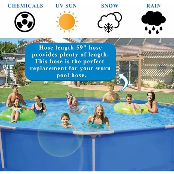 XJ 2-pack Intex Poolslangadapter Ersättningsslang Pool Slang Filterpump Slangkopplingar