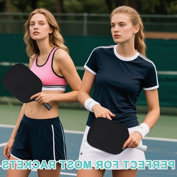 2-pack Pickleball-racketfodral, neoprenfodral med dragkedja, stötdämpande skydd för resor, passar standardracketar