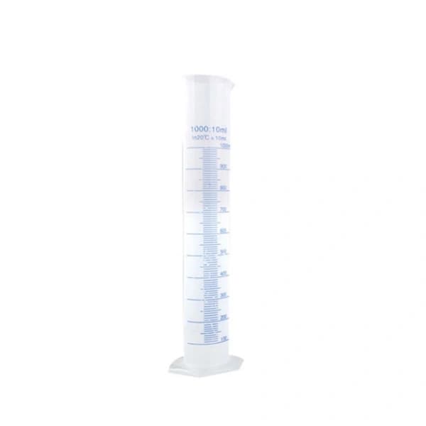 Plastmålecylinder 1000 ml, Målecylinder med dobbelte skalaer