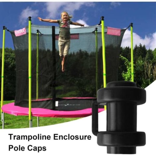 Pakke med 8 trampolinestolpehetter, 1-tommers trampolinbeskyttelseshetter, trampolinedeler og tilbehør