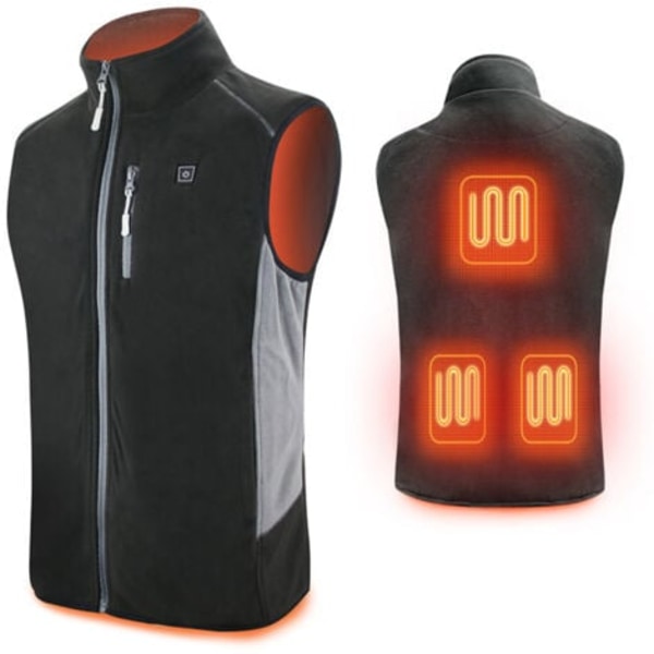 Letvægts Fleece Varm Veste med USB Batteri, Unisex