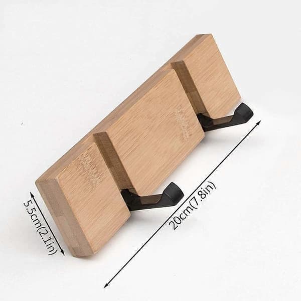 Coat Rack Wall Coat Rack Clothes Hooks Simple Bamboo Hook Coat Hook Foldable Behin