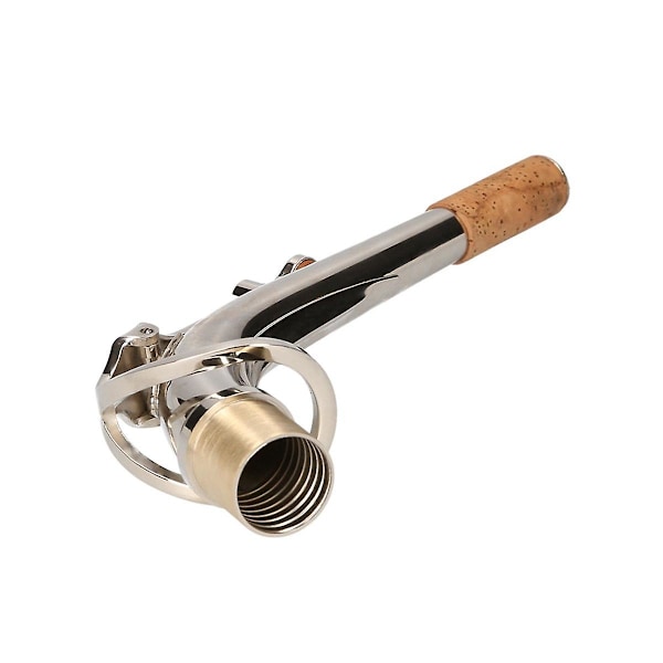 XJ-New Altsaksofon Bøyd Hals Messing Materiale Saksofon Treblåseinstrument Tilbehør 2.5cm, sølv