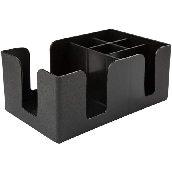 XJ-Sort klassisk barvogn i plast, baropbevaring, barorganisator, bartilbehørsvogn, servietholder, sugerørsholder (enkel)