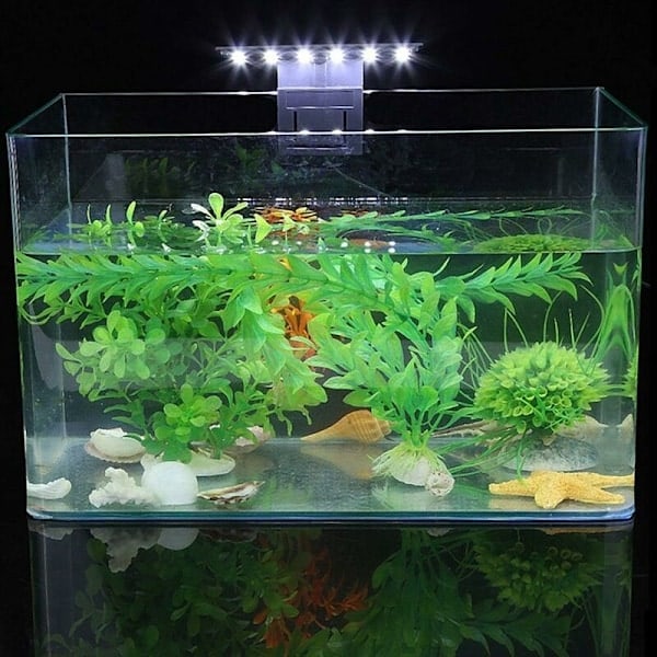 LED Akvarielampe, Akvarium Clip-on Lampe, Slank LED Akvarielampe, Maks. installation af glas tykkelse: 5 mm