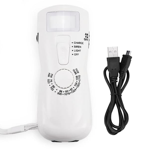 Portable Emergency Power Source with Hand Crank Generator, AM/FM Radio, Flashlight and Compass