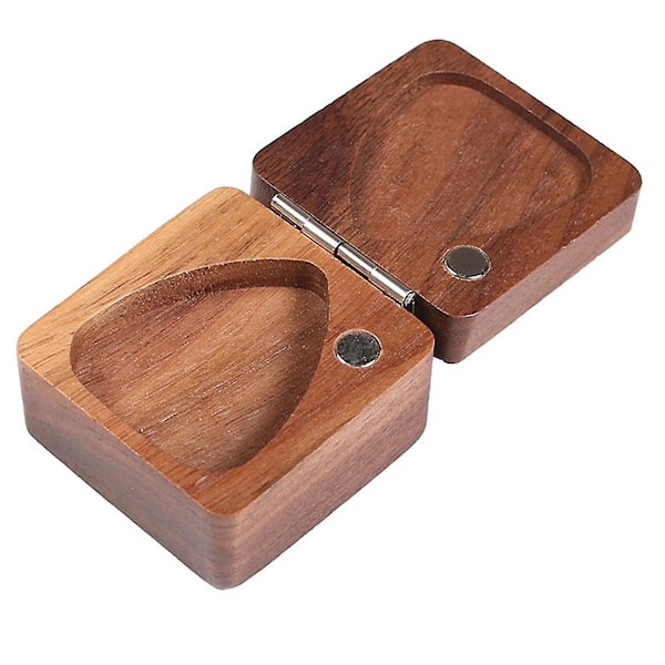 2 stk. Guitar Træ Plektrum Æske Opbevaringsetui Holder Organizer Til Guitarist Musiker Elsker Gave