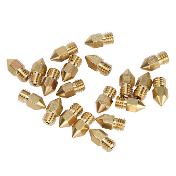 XJ-20 stk MK8 Dyse Kit 1.75mm M6 Gevind Polerede Ekstruder Dyser med Opbevaringsboks til 3D-printer Udskiftning 0.2mm