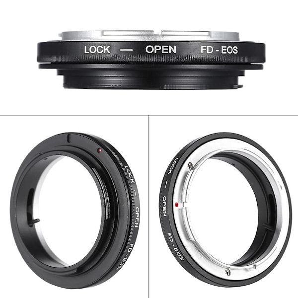 FD-EOS objektivadapterring for Canon FD-objektiv til EOS-objektiv