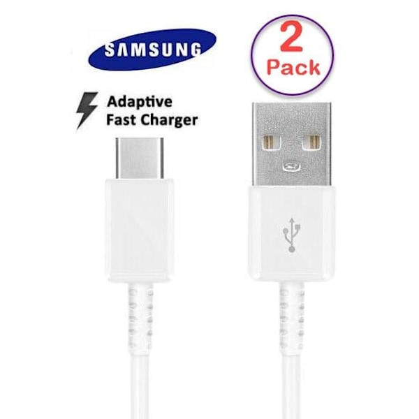 XJ-2 Pakke Samsung Original 1,2m Ekstra Lang USB-C Kabel Lader