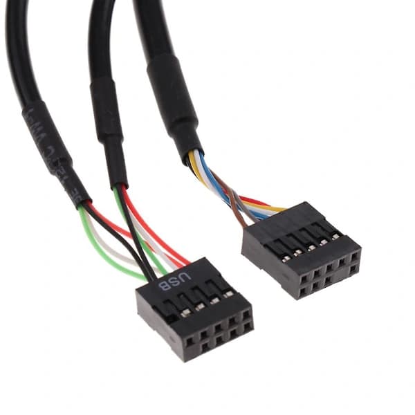 USB2.0 2-Port 5.25'' Metal Frontpanel Hub til Optisk Drev med 1 HD-lyd & Mikrofon