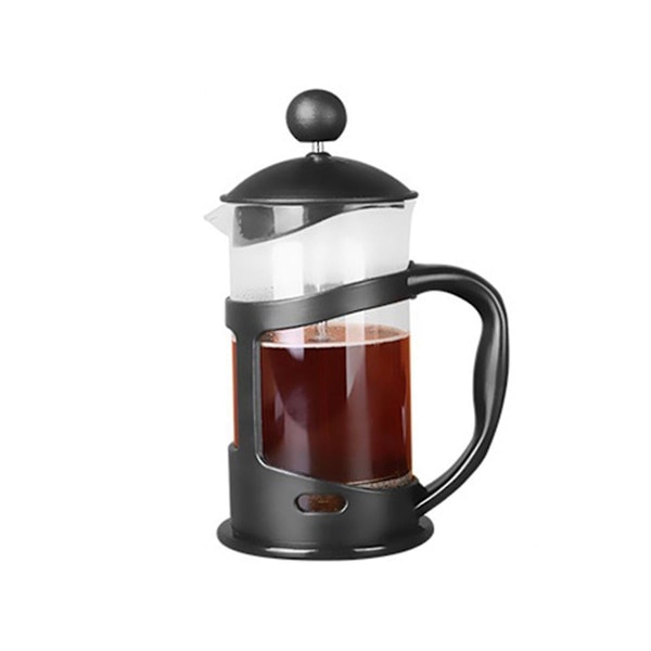 XJ-Presses Kaffekanna Praktisk Kaffebryggare Multifunktionell Hållbar Kaffekanna Rostfritt Stål Glas