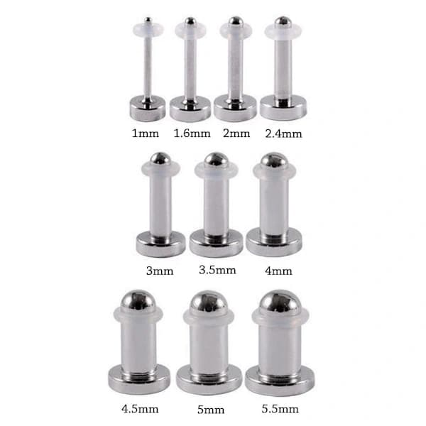 4 stk. Ørepropper Øremåler Expander 2,4MM 2.4MM