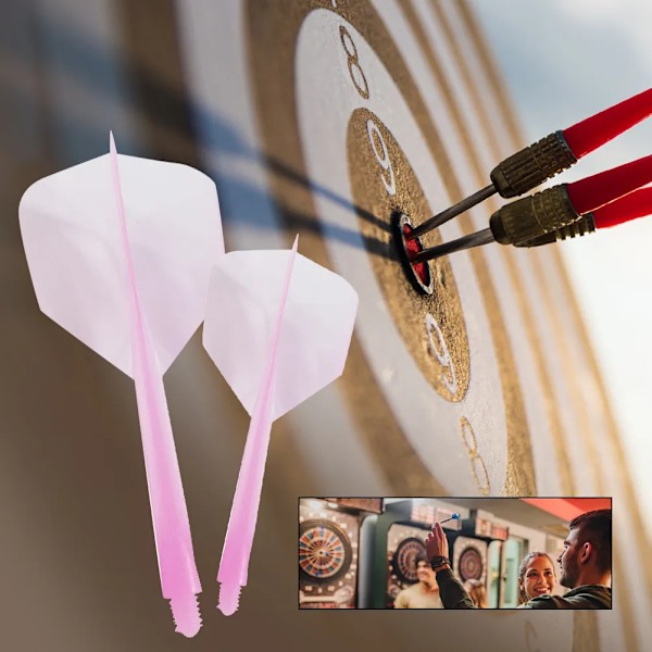 6 st Integrerade Dart Skaft och Flights Transparenta Dart Flights Skaft Plast 2BA Skruv Allt-i-ett Dart Flight Dart Tillbehör Kit