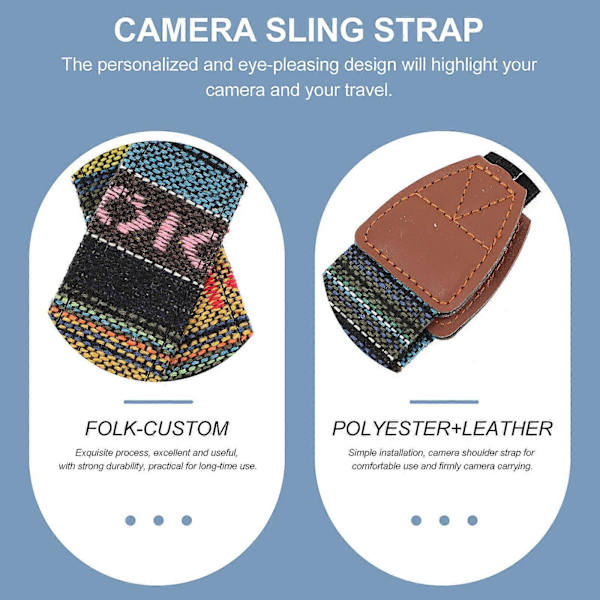 Camera Strap Shoulder Strap Double Layer Leather Ends Camera Strap SLR Camera Strap
