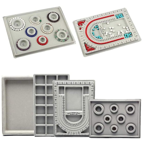XJ-Perlebrett Armbånd Designbrett Flokket Perlebrett Halskjede Perlebrett Smykkeorganisator