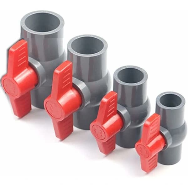 PVC kuglehane, plastkuglehane -φ40 mm, DN32, grå