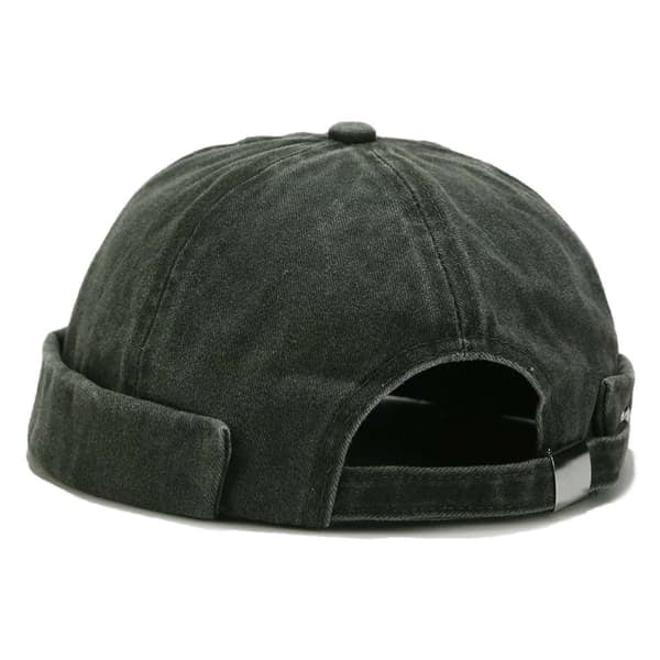 XJ-Vintage Förtvättad Miki Hatt Mössa Beanie Docker Sjömansmössa Grön