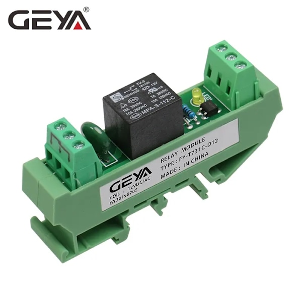 Grossist GEYA 1-kanals Relämodulkort 5V 12V 24V 48V 110V 230VAC 1CH Relämodul Elektromagnetiskt Relä