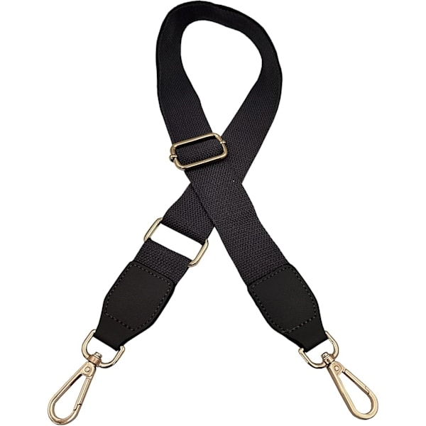 Säädettävä Vaihto 3.8cm Leveä Olkahihna Käsilaukku Ketjuhihnat Naisille Laukut DIY Tarvikkeet (Musta)