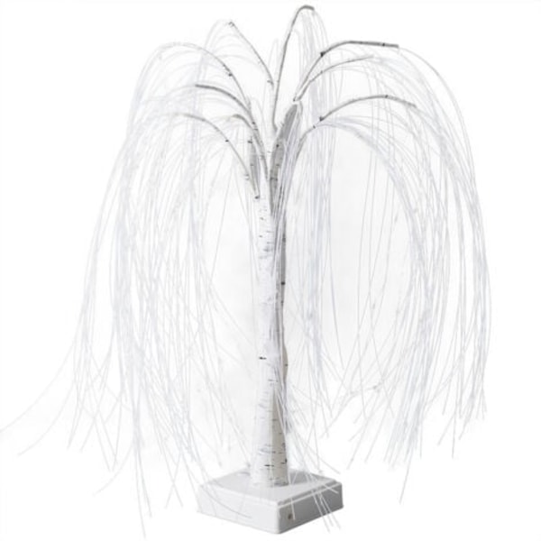 Willow Tree med LED-lys, 60 RGB fargeskiftende LED-er med fjernkontroll, opplyst bordlampe i tre for jul, bursdag, bryllupsfest, C