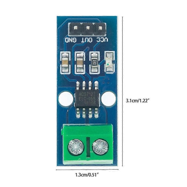 XJ-Strömsensormodul ACS712 30A 20A 5A Strömtestare ACS712ELC Effektmodell