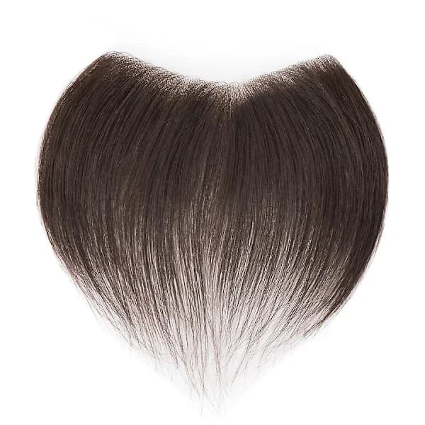 Toupee Pannhårfäste Toupee Peruker Äkta Hår Hårdelar PU Bas Hårersättning