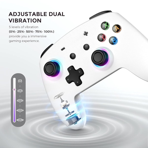 Switch Pro-kontroller, Trådlös Switch-kontroller med LED-ljus/Dubbel vibration, Fjärrkontroll