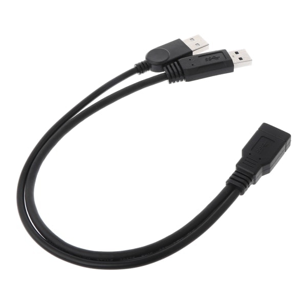 USB 2.0 Dobbel Splitterkabel - 2 Hun til 1 Hann