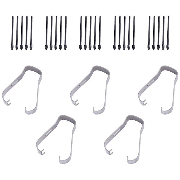 XJ-Stylus Nib S6 Nib S7 Refill N10 Utskiftbare S22 Nib N20 Refill 1 Sett 25 Svarte Pennhoder + 5 Klemmer