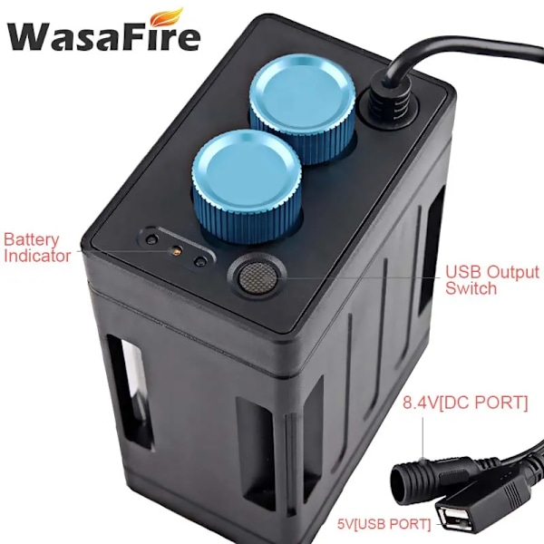 Vattentätt 18650 Batteri Power Bank Fodral Låda USB Laddning Telefon DC 8.4V Batteripaket Fodral Låda För LED Cykellampa Tillbehör