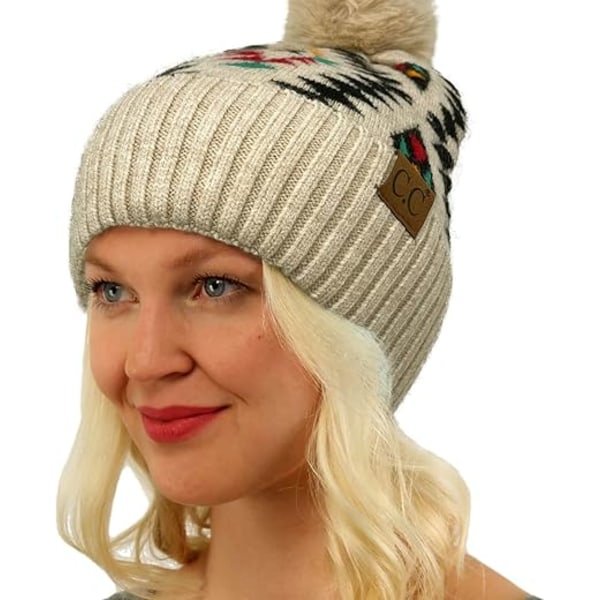 XJ-Vinter och höst fashionabel tjock elastisk stickad mössa